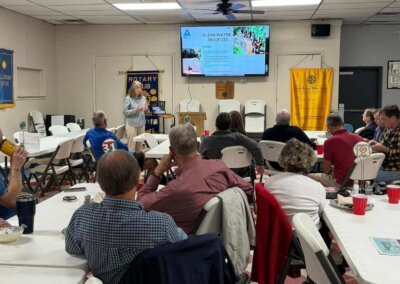 Charisa Knight speaking for Hawassa Hope at a local rotary event