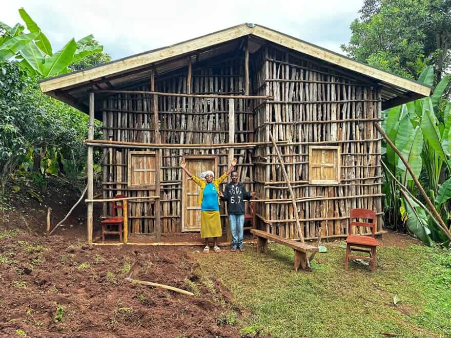 A house in process of being built in Ethiopia by Hawassa Hope's Building Hope Initiative.
